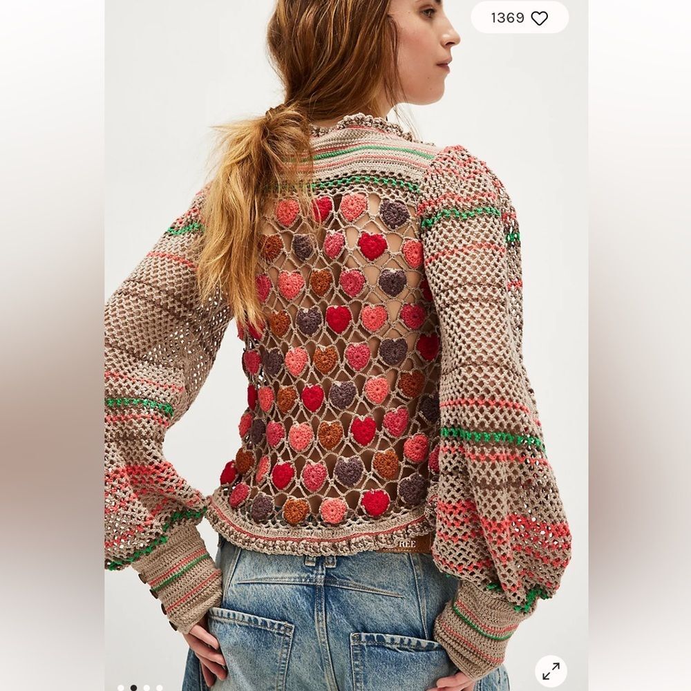 Free People Heart Eyes Cardi
